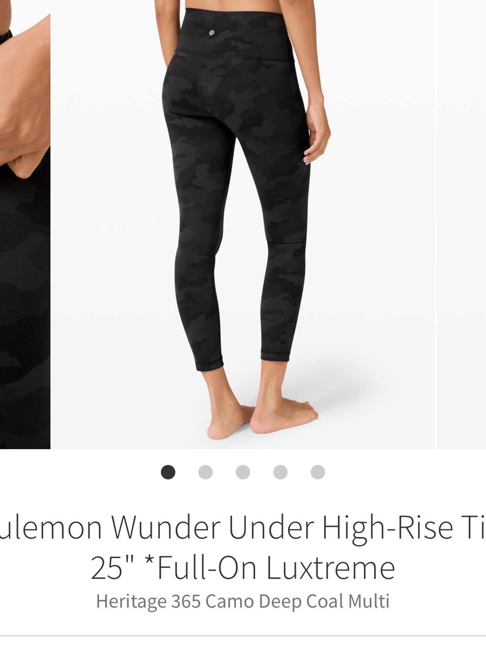 Lululemon Wunder Under High-Rise Leggings - Deep Coal Camo